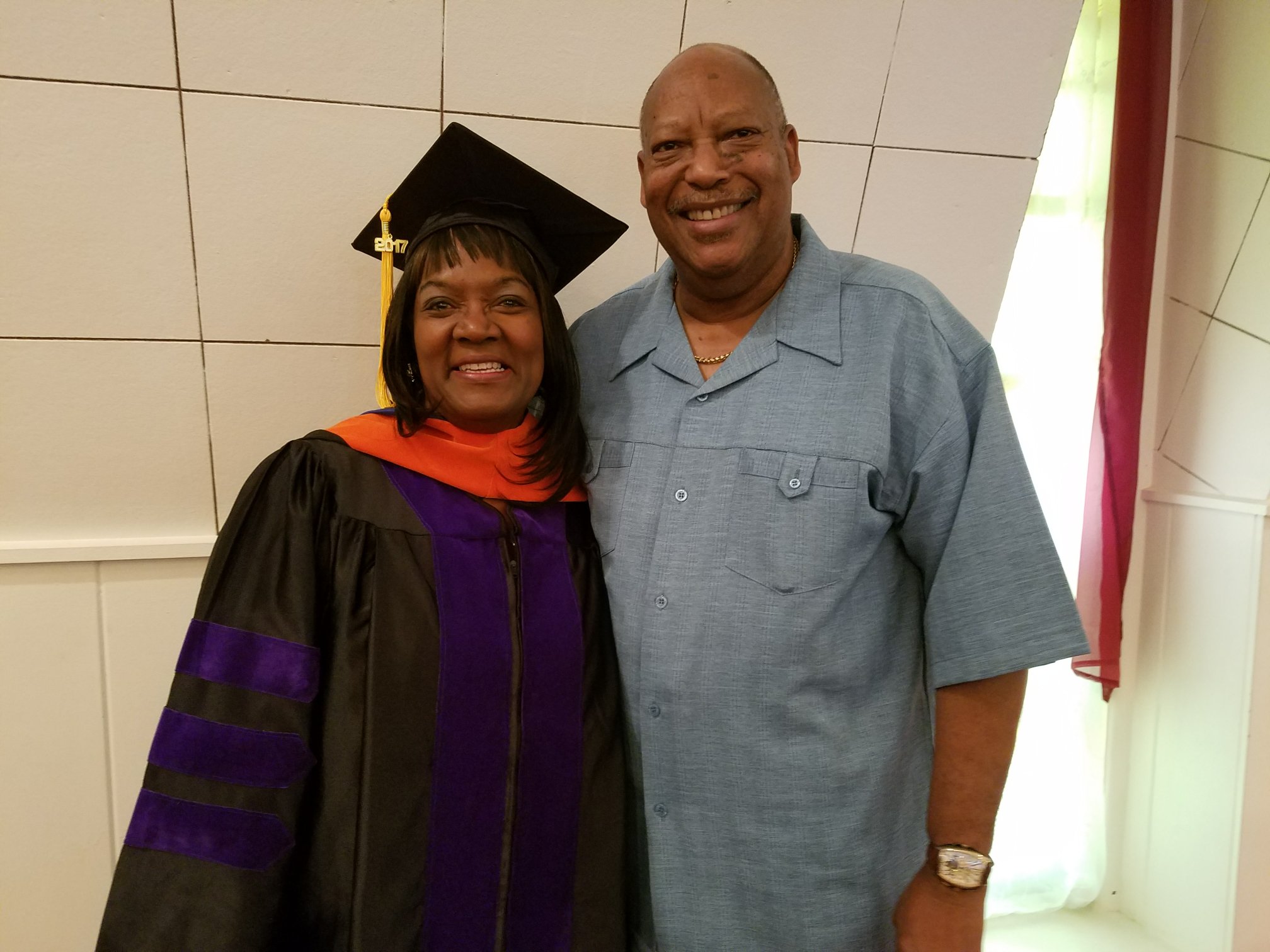 Dr. Deborah 2017 Graduation with Husband